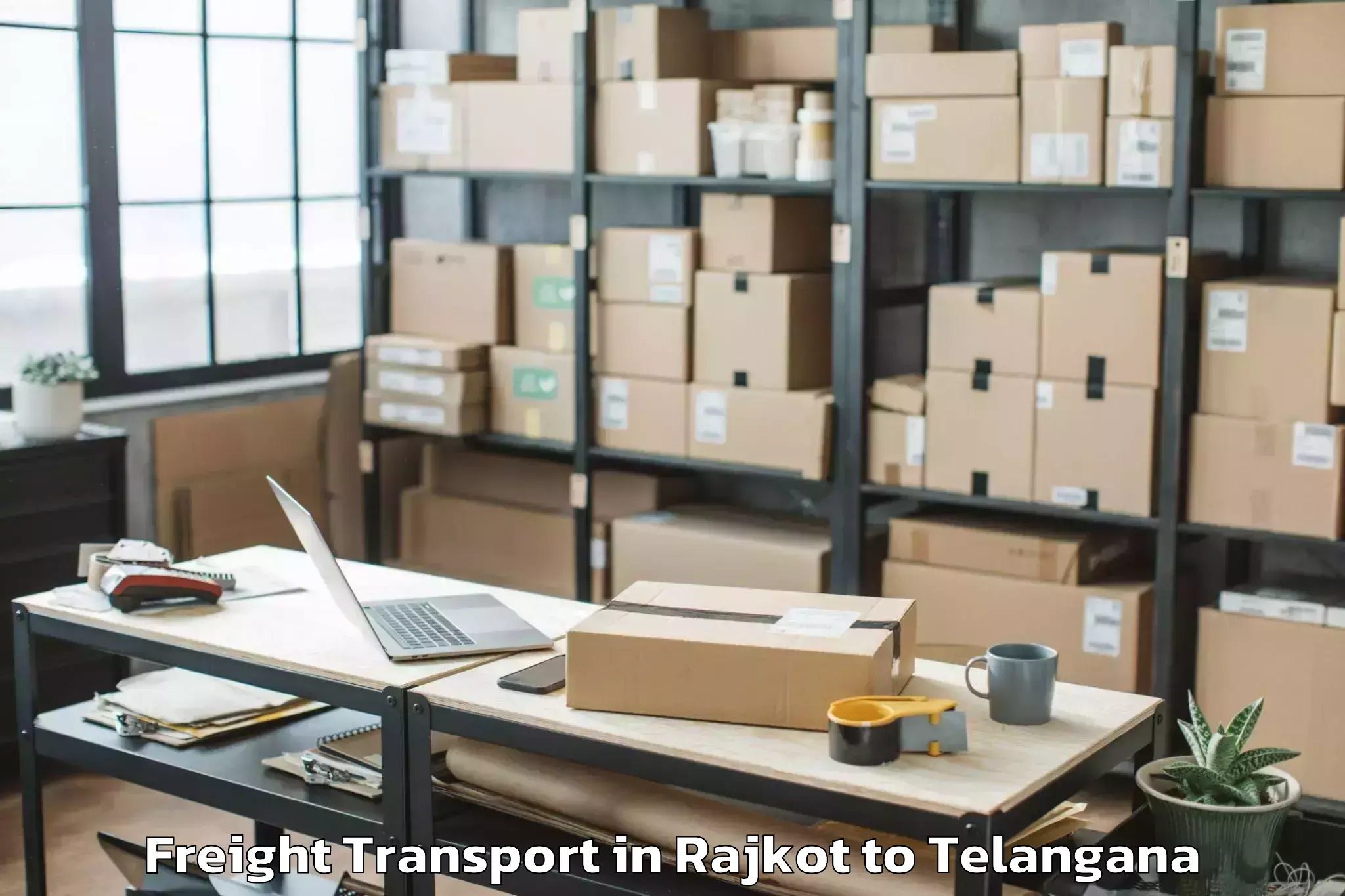 Top Rajkot to Mahbubabad Freight Transport Available